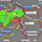 Схема: ландшафт парка в Дуйсбурге